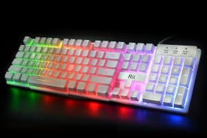 rainbow led lit keyboard