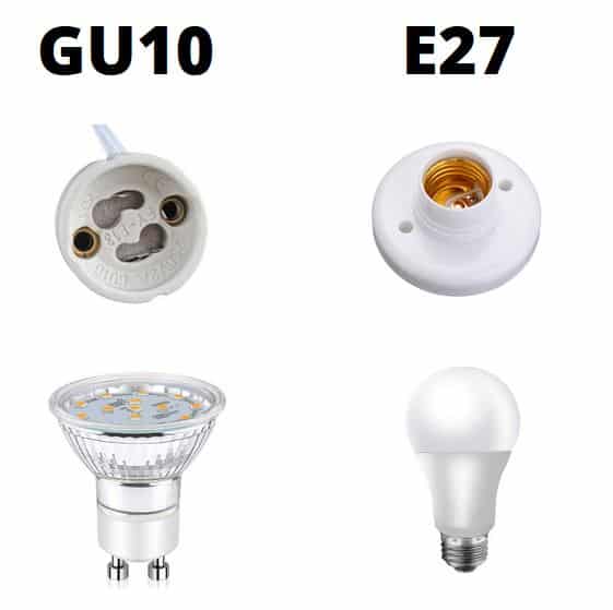 gu10 and e27 comparison chart