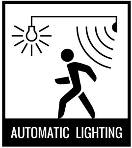 automatic lighting triggered by motion sensor