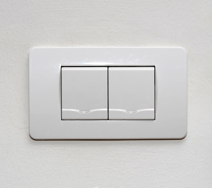 double light switch on the wall