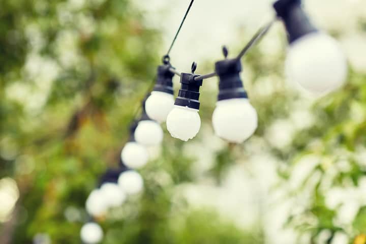 patio lights in the rain