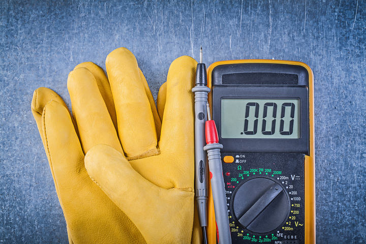 Digital electric tester current probe pair of safety gloves