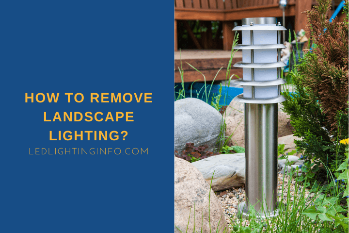 How To Remove Landscape Lighting?; Garden light next to rocks