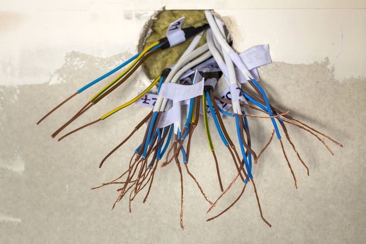 Electrical exposed connected wires