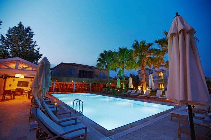 pool with underwater lighting