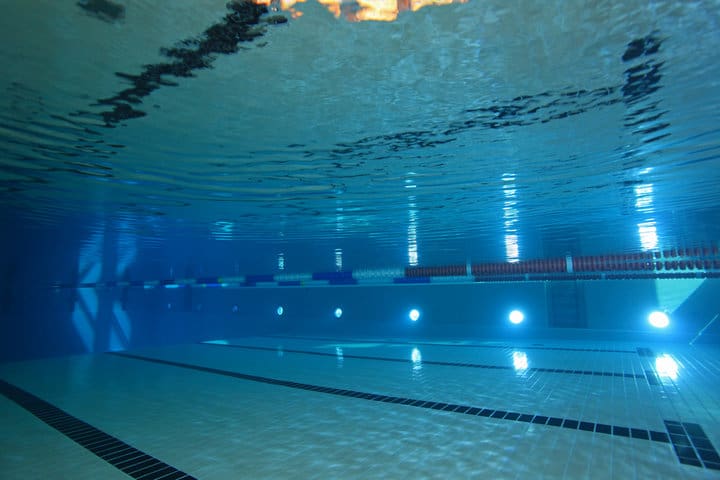 underwater light shining